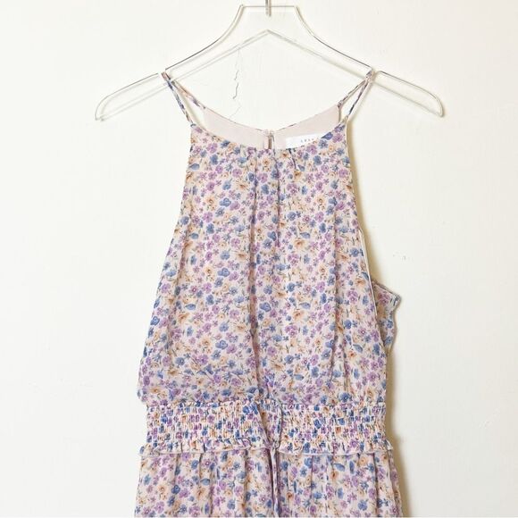 Lush Clothing Isabella Smocked Waist Floral Mini Dress, Size Large - Picture 4 of 16